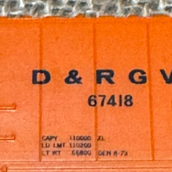 Orange Rio Grande Model Train Car - Picture 10 of 12